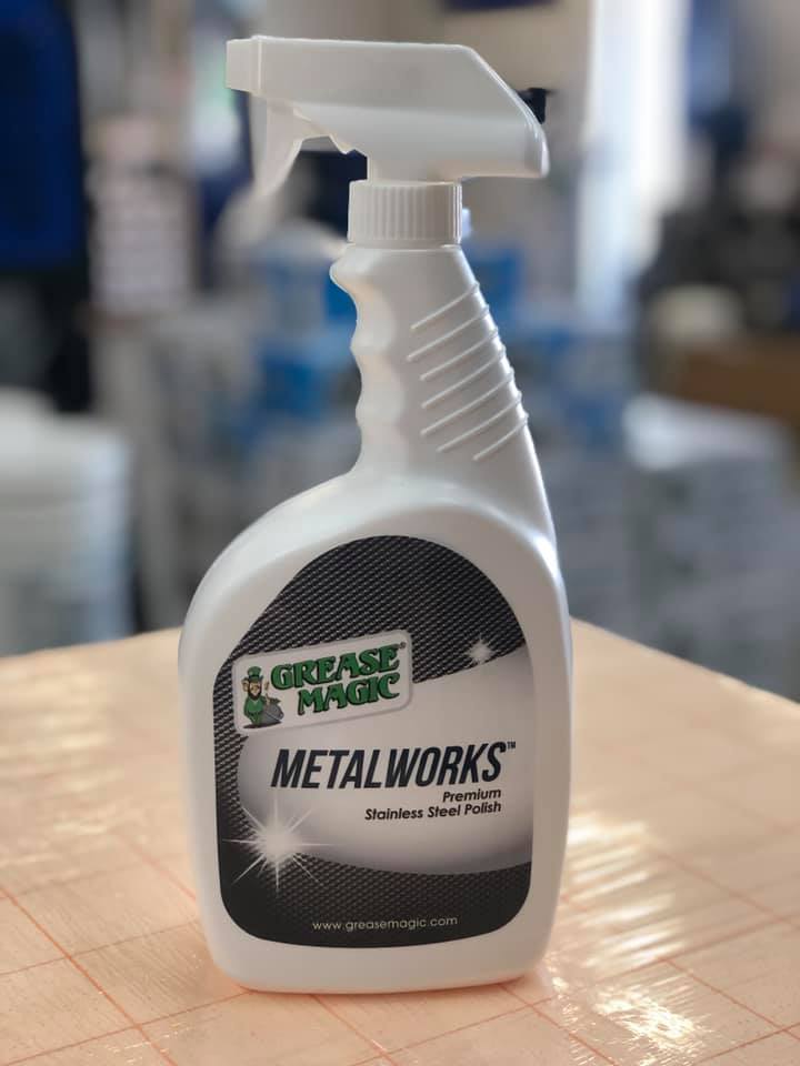 Metal Works Stainless Steel Polish | Grease Magic | Industrial Cleaning  Supplies